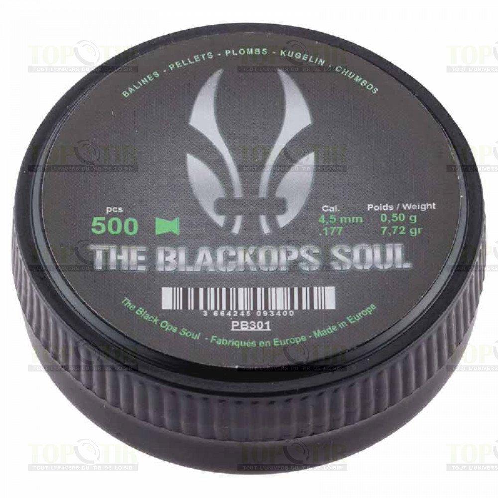 500 Plombs Plats BLACKOPS Soul Calibre 4.5mm 