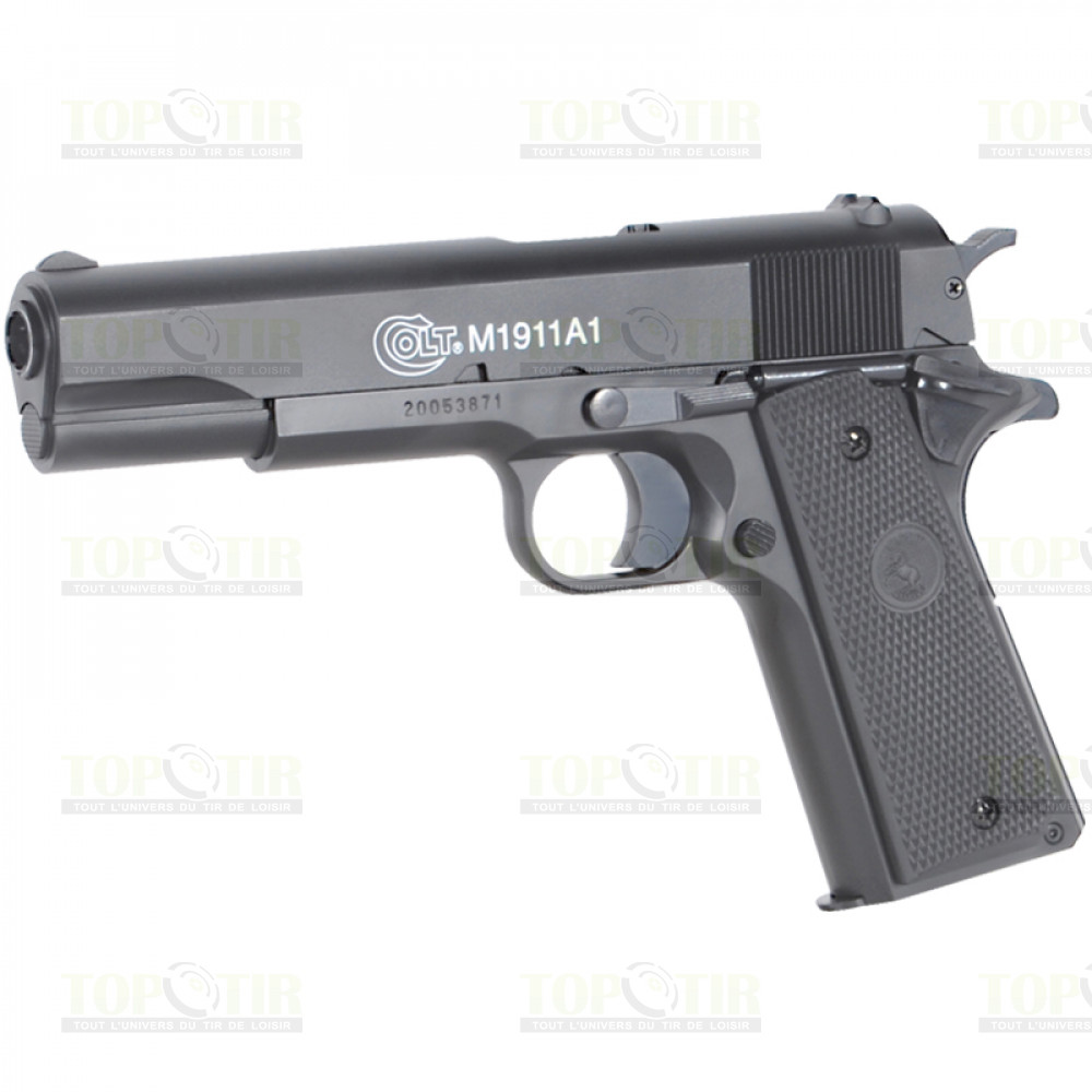 Pistolet à Billes COLT M1911 A1 Cybergun noir SPRING 0,6j cal. 6mm
