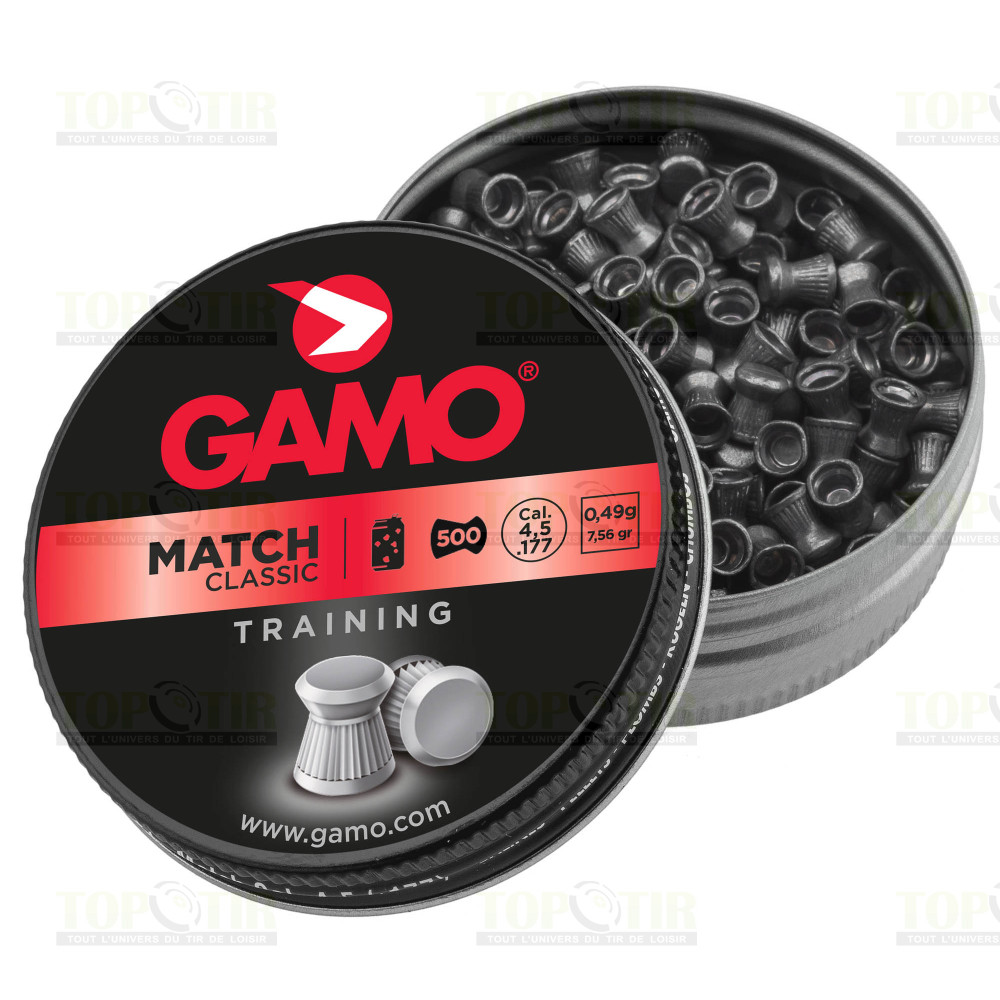 Plombs Gamo Pro Match IC471 Diabolo Cal 4.5 mm .177 Tête Plate Boulettes Tir