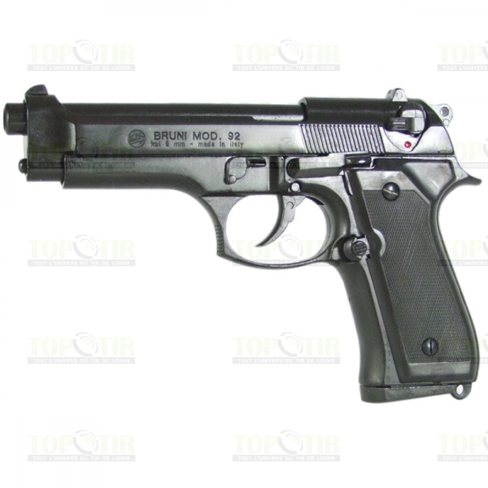 Pistolet alarme Kimar à blanc /gaz Type Beretta 92 Nickelé Calibre