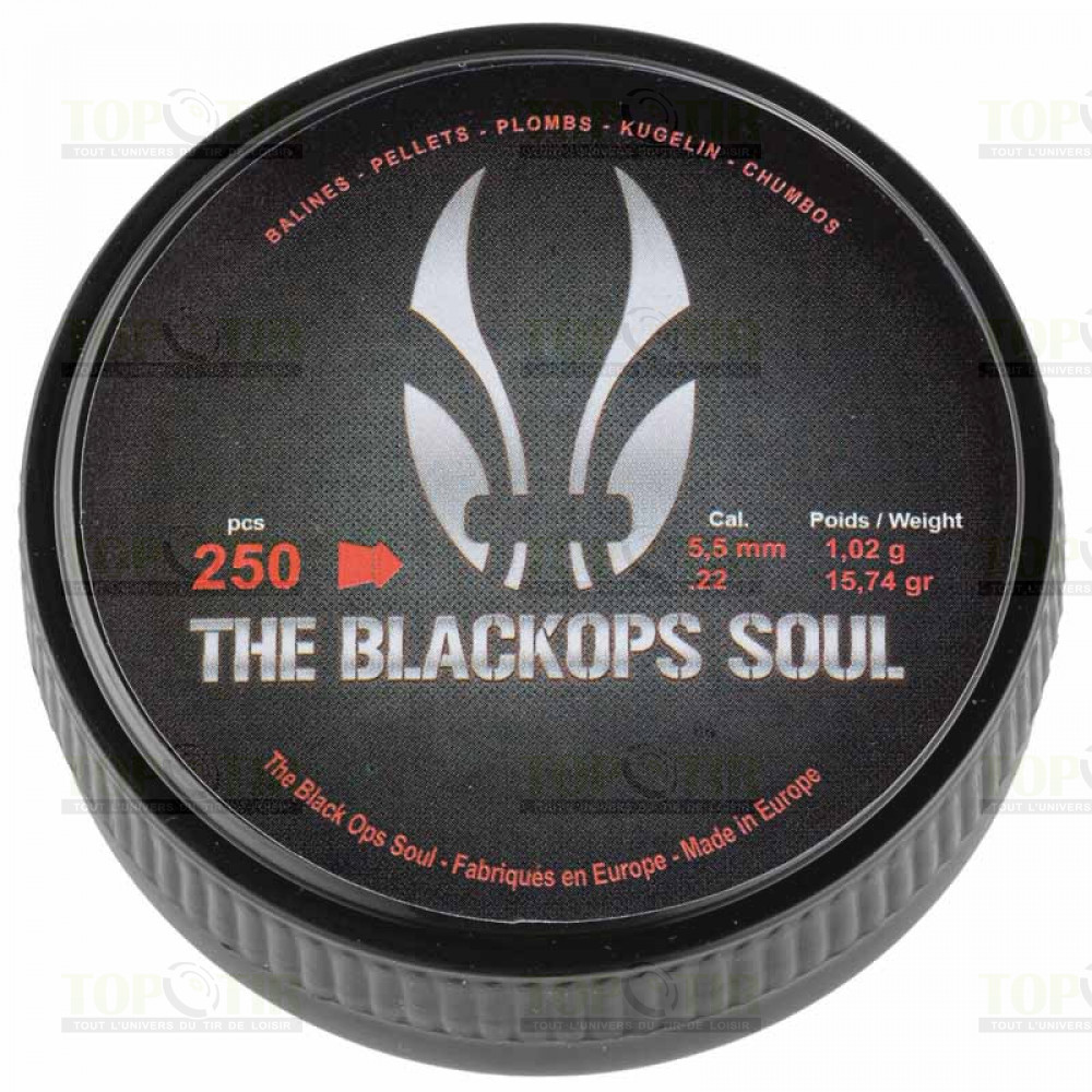  250 Plombs Pointus BLACK OPS Soul Calibre 5.5mm