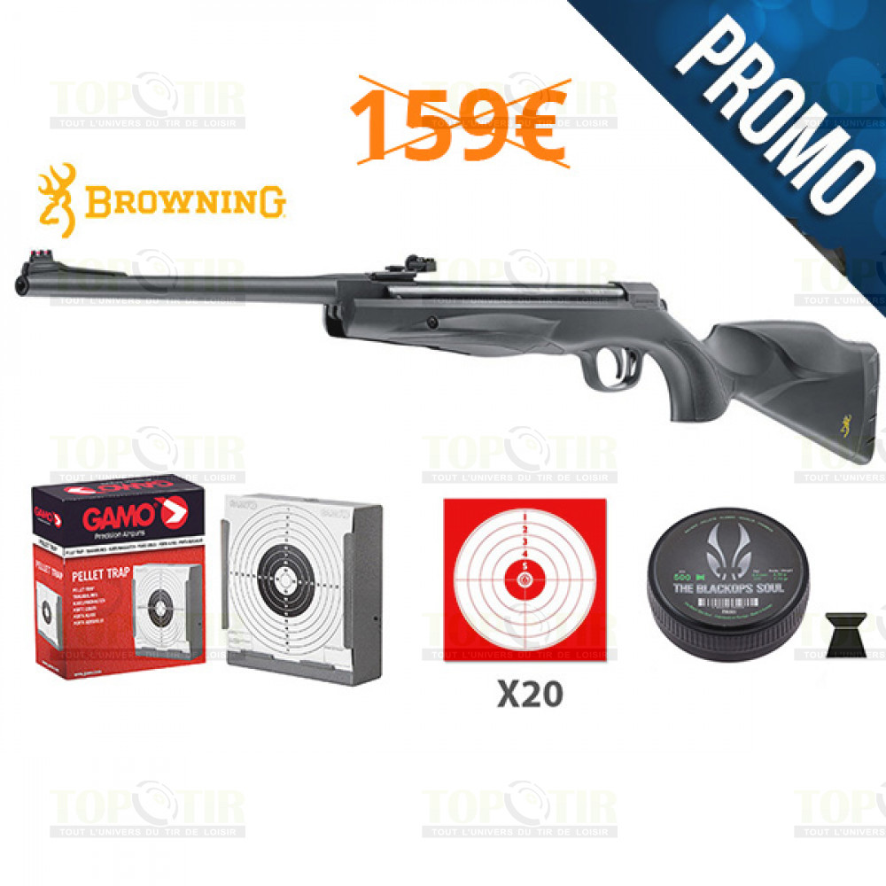 Pack Carabine A Plomb Browning X Blade II Avec Lunette 4X32 Et Cible