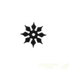 Shuriken 8 pointes imprimé noir (8 cm)