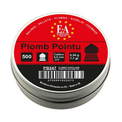 500 plombs Pointu Europarm cal 4.5mm
