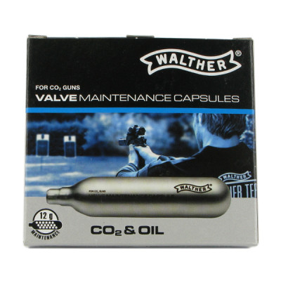 5 capsules 12G pour entretien de valve Walther ou swiss arm CO2 + Huile