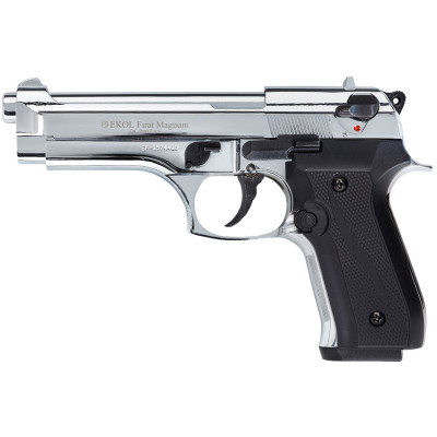 Pistolet d'alarme EKOL Firat Magnum Chromé type "Beretta 92" cal. 9 mm PAK