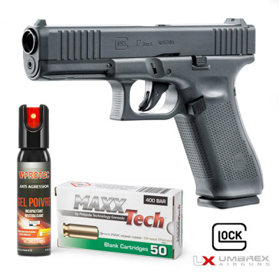 Glock 17 Gen 5 UMAREX 9mm PAK + mallette UMAREX - Pistolet d'alarme
