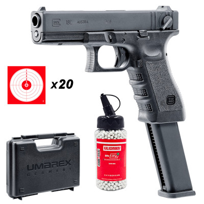 Pistolet à billes Glock 18 C Airsoft cal. 6mm à gaz Full-Auto 1 joule