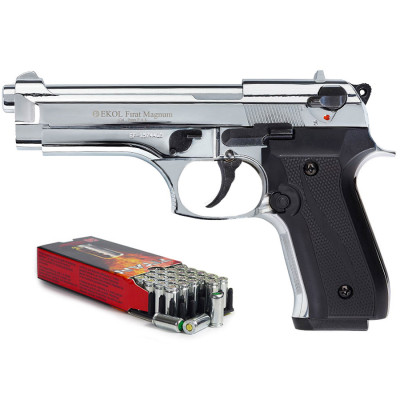 PACK EKOL Firat Magnum Chromé type "Beretta 92" cal. 9 mm PAK