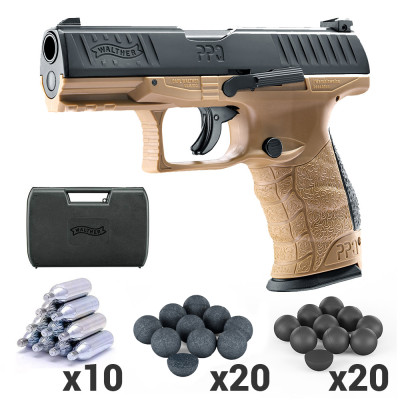 PPQ M2 T4E Walther 5 joules cal.43 type gomme cogne Tan