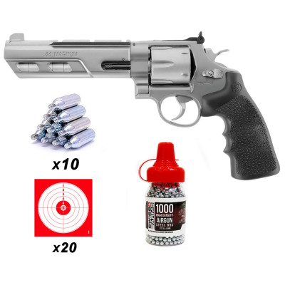 Pack revolver Smith & Wesson 629 Competitor cal. 4.5mm BBs - puissance 3 joules CO2