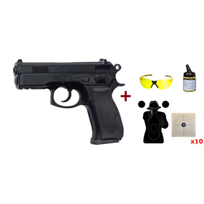 Pack pistolet CZ 75D Compact Asg cal. 6mm