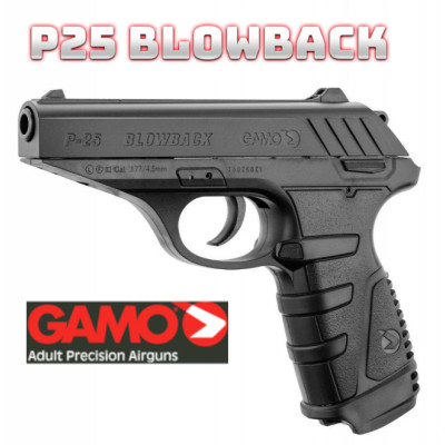 Pistolet Gamo P-25 Blowback 4joules cal. 4.5 mm