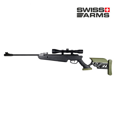 Carabine Swiss Arms TG-1 Green nitro piston 20 joules cal. 4.5 mm + lunette 4x40