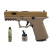 Pack Complet Pistolet AW Custom VX9 mod3 TAN Metal slide Airsoft Blowback 6mm 1j